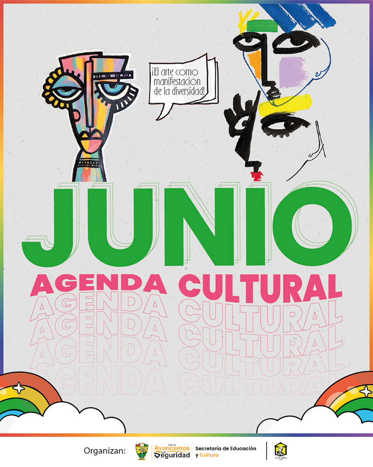Tarjeta digital invitación agenda cultura junio casa de la cultura
