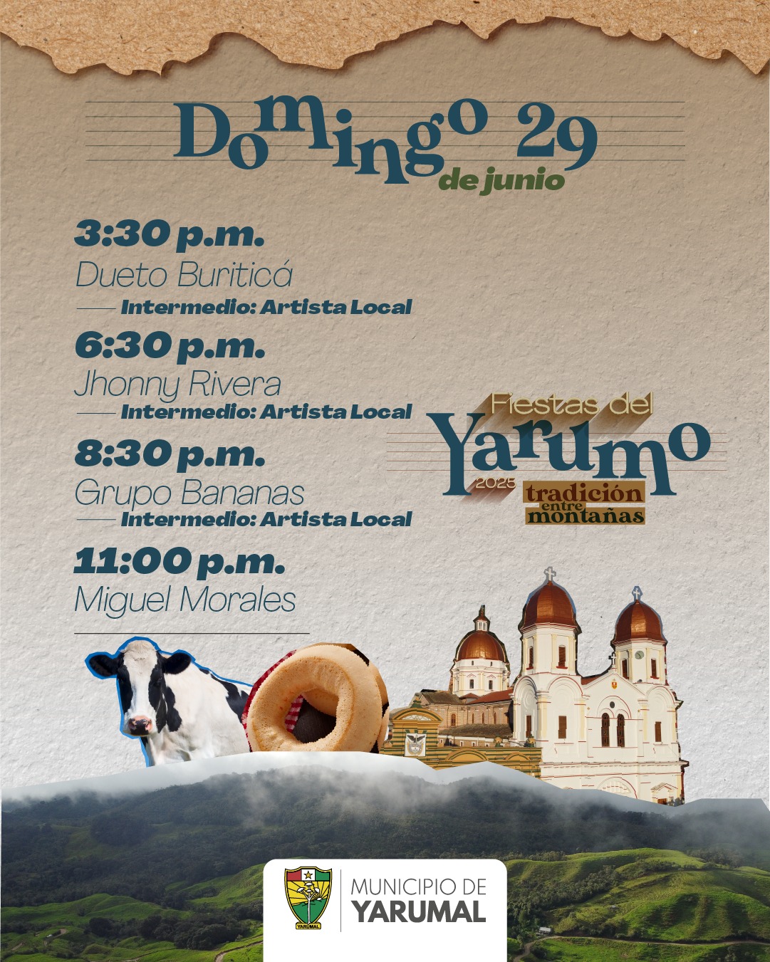 Fiestas del Yarumo 2025 - Domingo 29 
