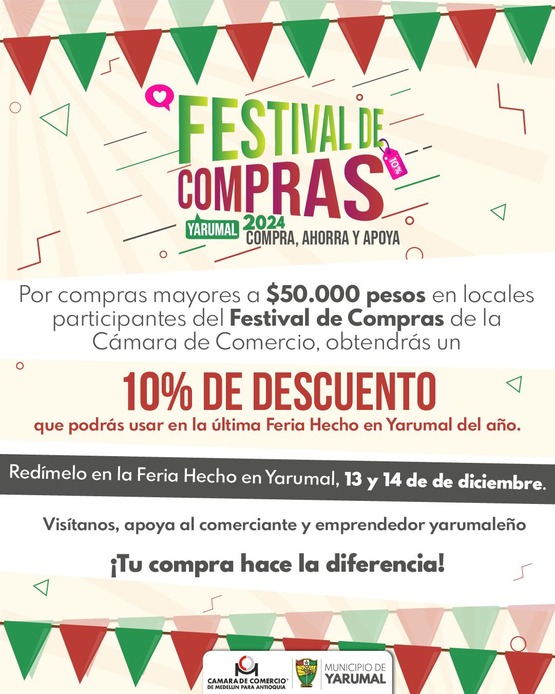 Imagen destacada de ¡Llega el Festival de Compras 2024 a Yarumal! 🥳🤩