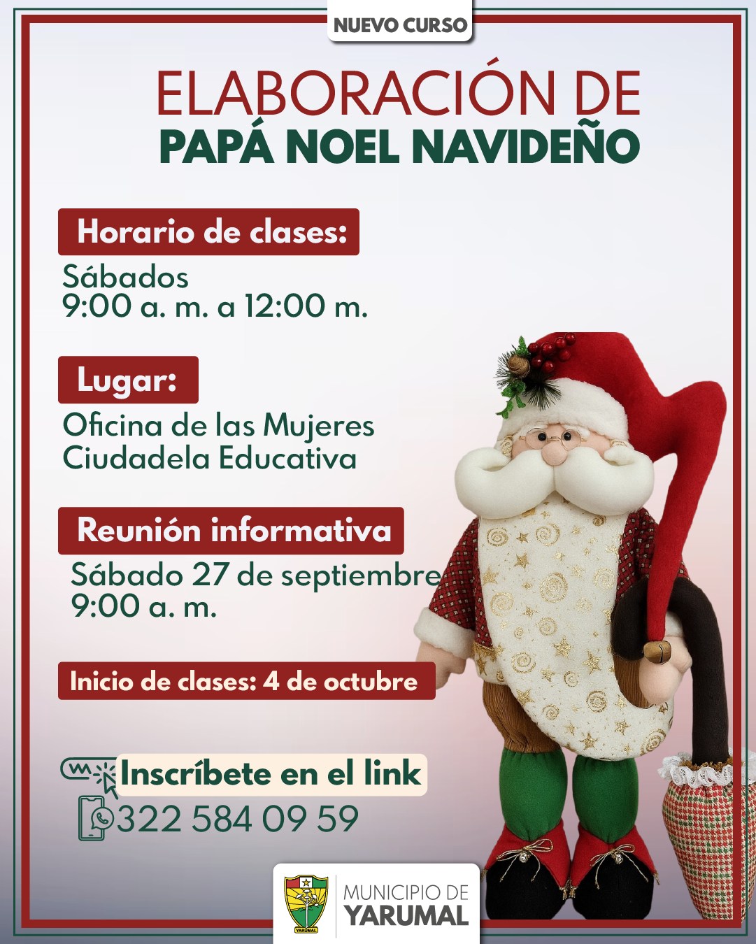 Curso Elaboración de Papá Noel Navideño  