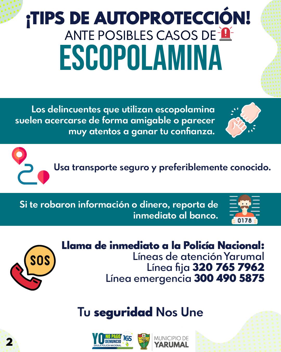 Imagen destacada de 🚨 ¡Actúa seguro! Campaña preventiva contra el uso de escopolamina en Yarumal