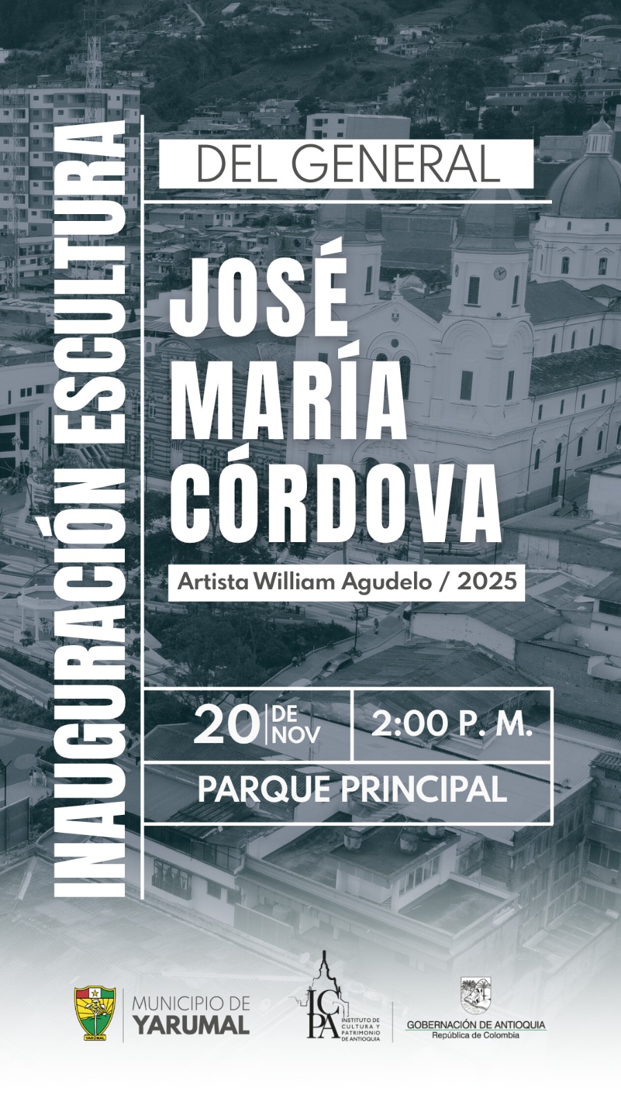 Inauguración escultura del general José María Córdova