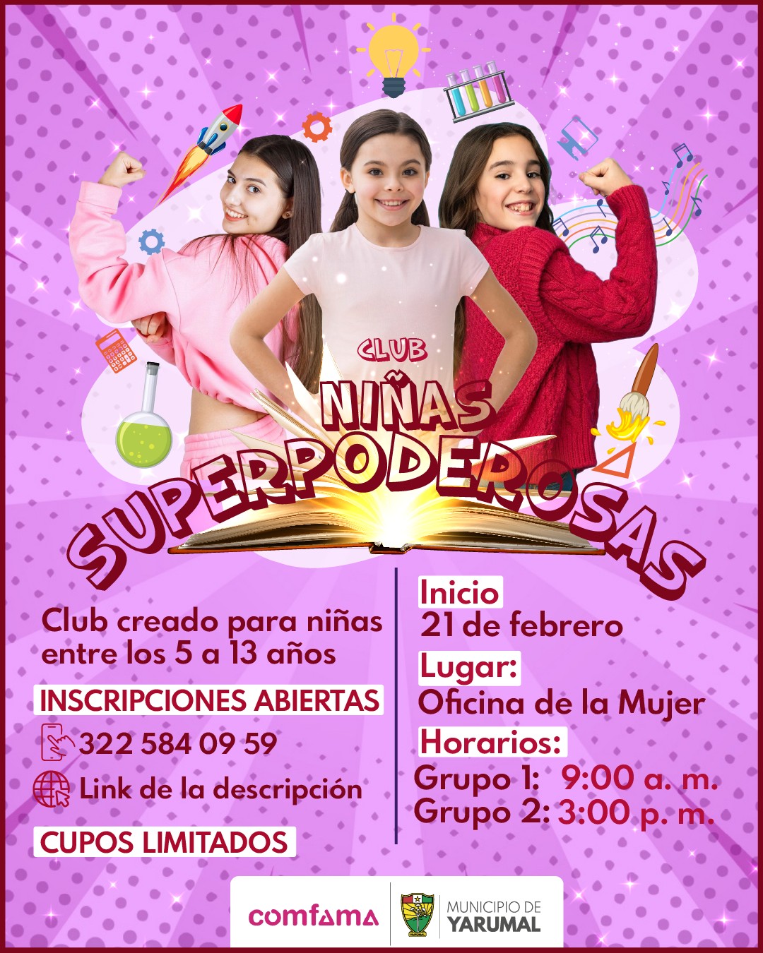 Invitación Club Niñas superpoderosas