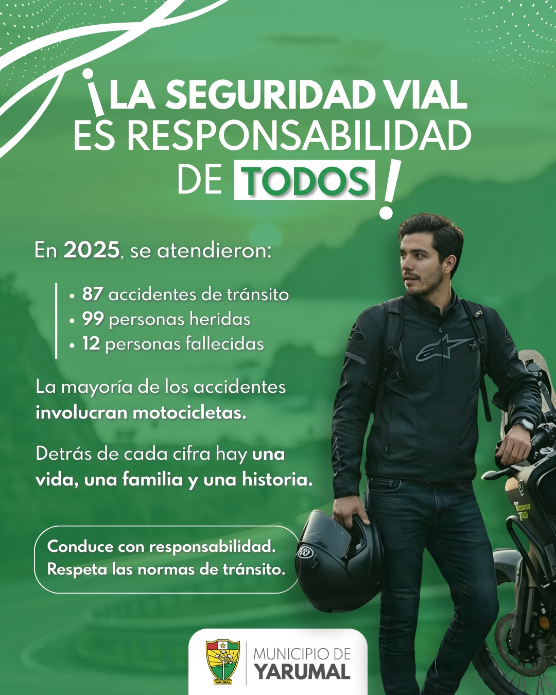 Imagen destacada de La seguridad vial es responsabilidad de todos 🛣️🏍️