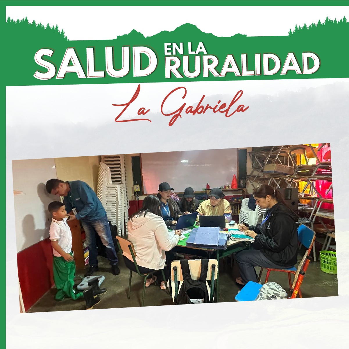 Más Cerca de las Comunidades llegamos a la vereda La Gabriela 💚❤🤍