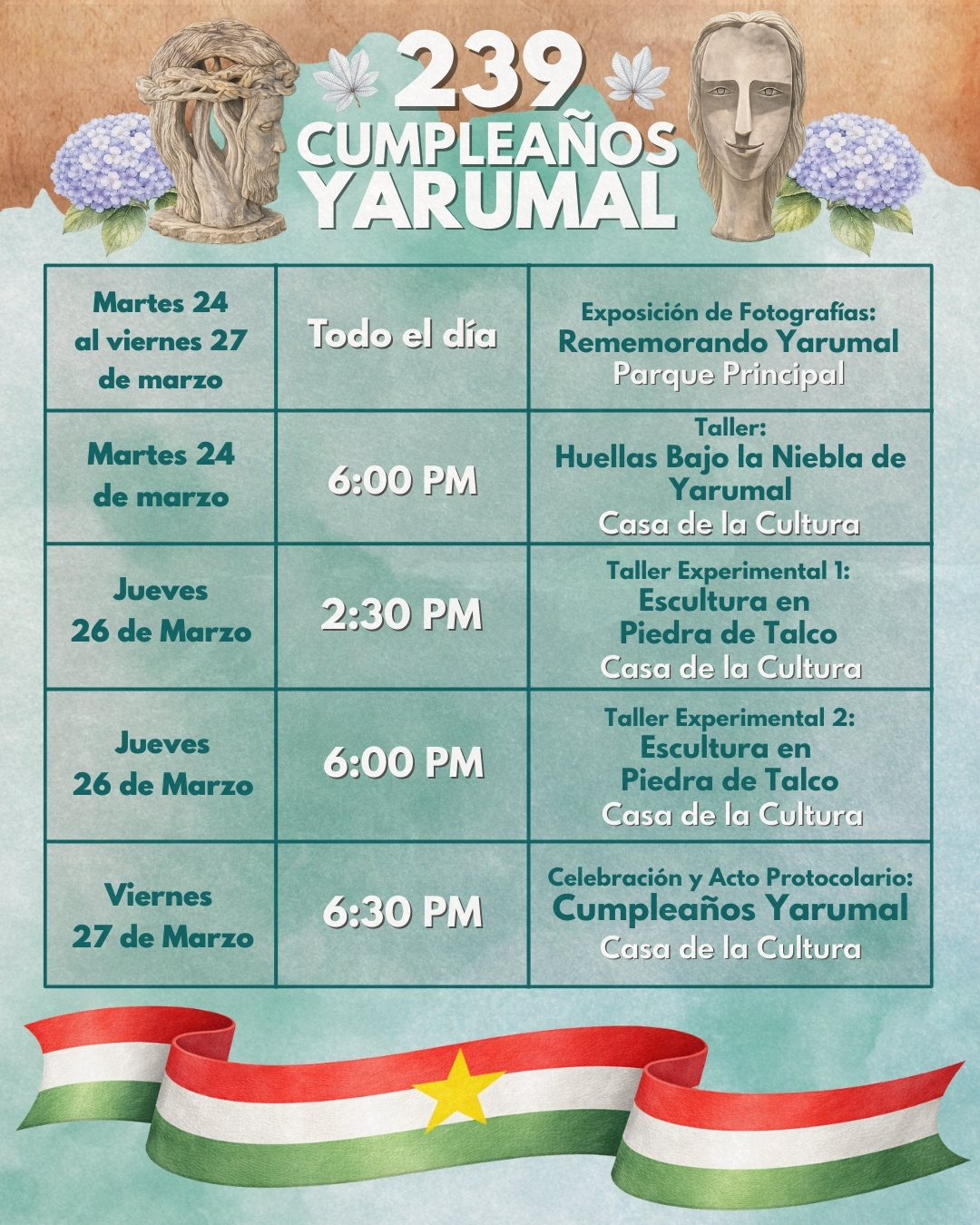 Imagen del evento Cumpleaños 239 de Yarumal - Agenda cultural