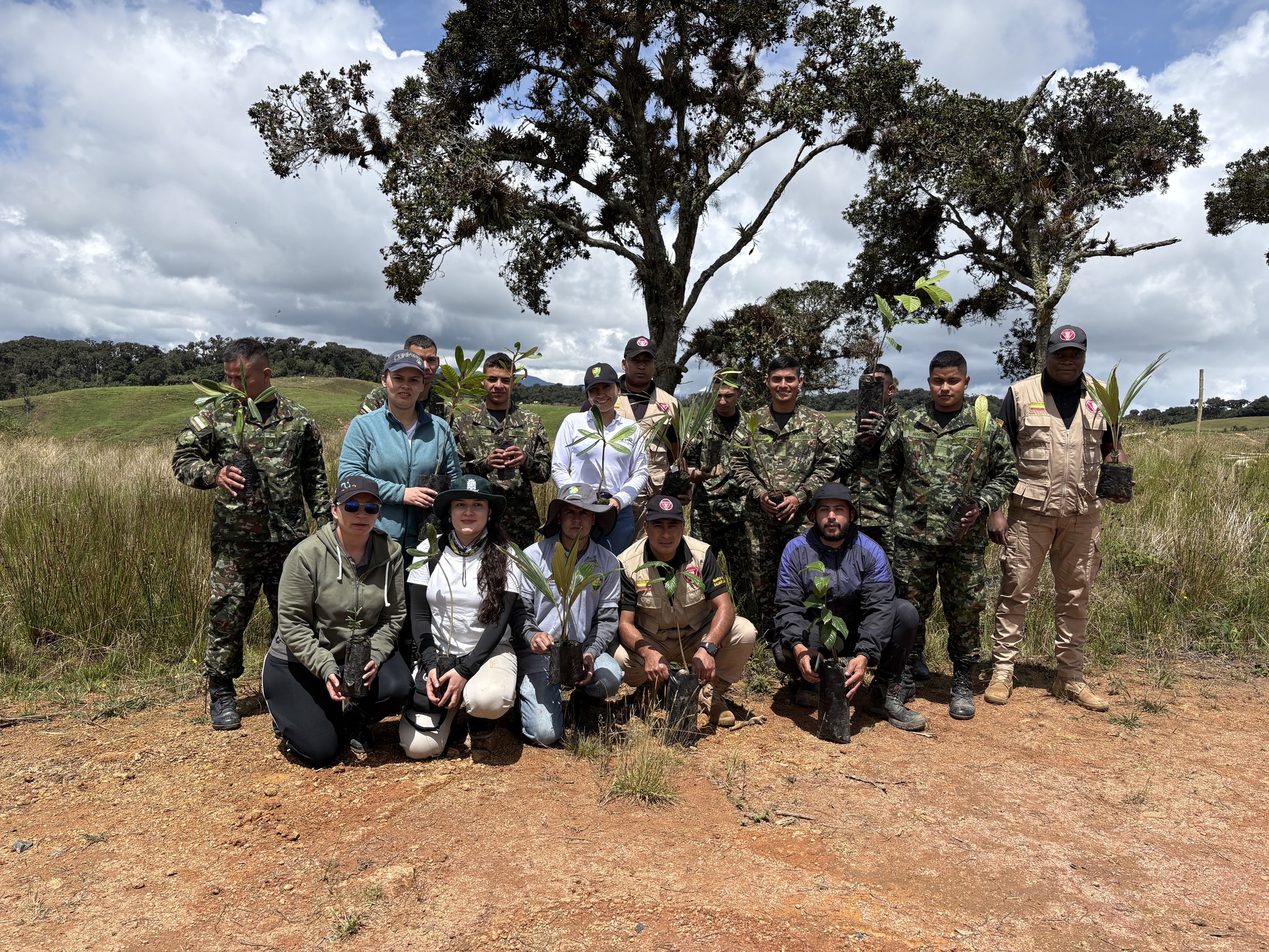 Imagen destacada de Yarumal siembra 1.000 árboles en fuente hídrica estratégica junto al Ejército Nacional y el Batallón de Desminado Humanitario N°7