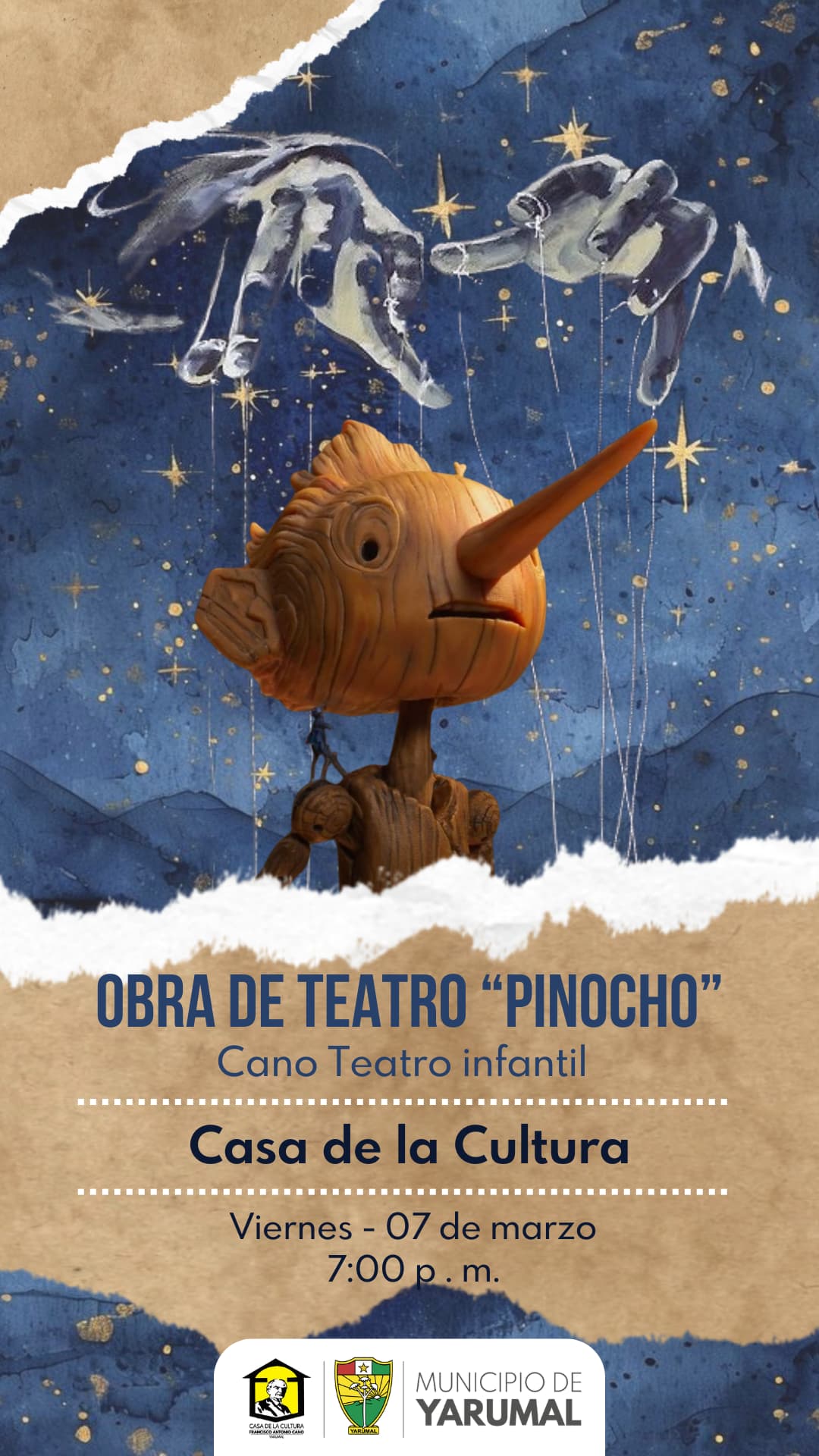 Obra de teatro "Pinocho" - Cano teatro infantil