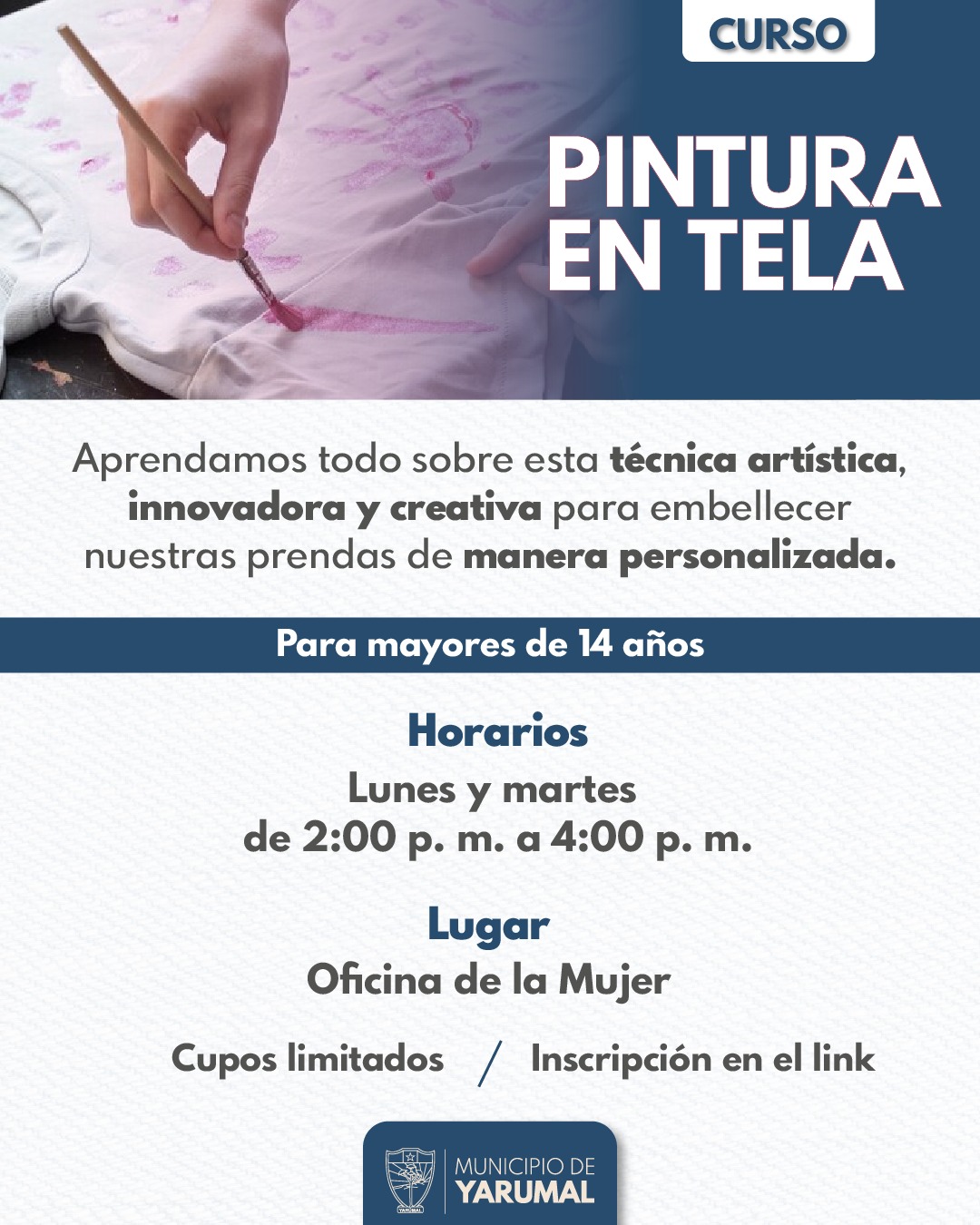 Taller pintura en tela